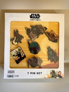 Star Wars The Book of Boba Fett Limited Edition 7-Pin Enamel Pin Set - NIP